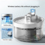 Fontaine pour chat avec batterie 5000 mAh et détection de présence