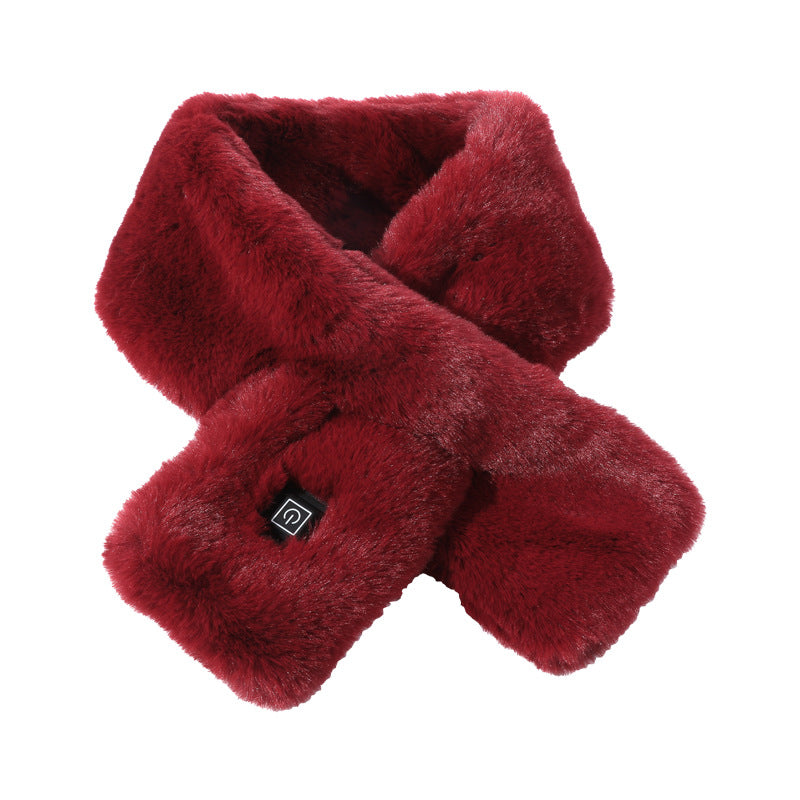 Écharpe chauffante USB bordeaux